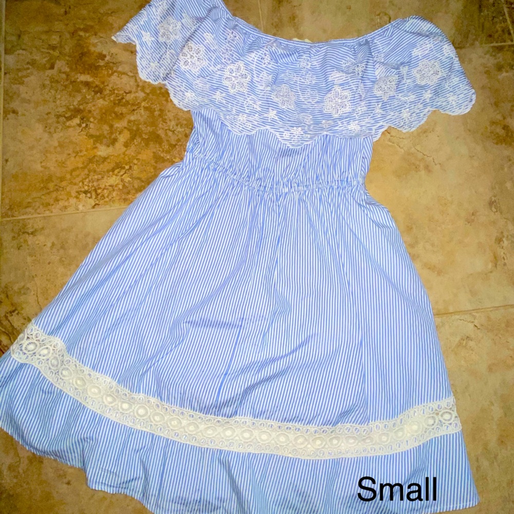 Blue & White Dress